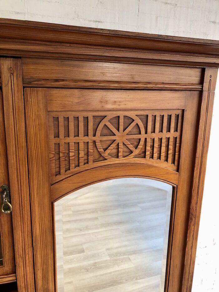 Kledingkast art deco drie lades drie planken roede vitrine - Image 14